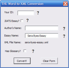 Image of the Converter Dialog Box